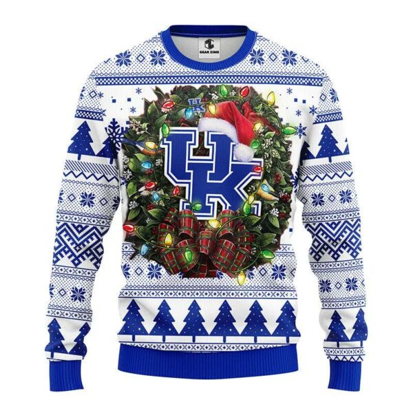 Kentucky Wildcats Santa Hat Ugly Christmas Sweater