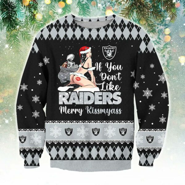 Las Vegas Raiders Kissmyass Ugly Christmas Sweater