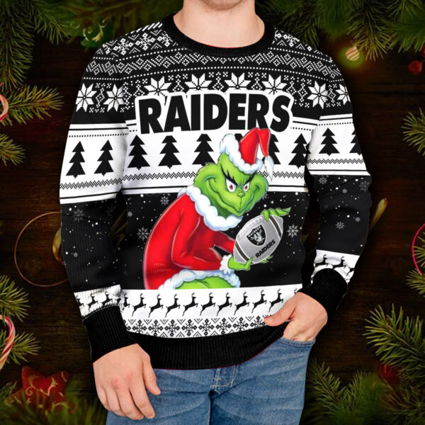 Las Vegas Raiders The Grinch Ugly Christmas Sweater 4.jpg