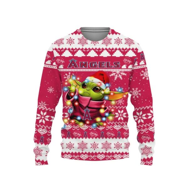 Los Angeles Angels Baby Yoda Star Wars Ugly Christmas Sweater