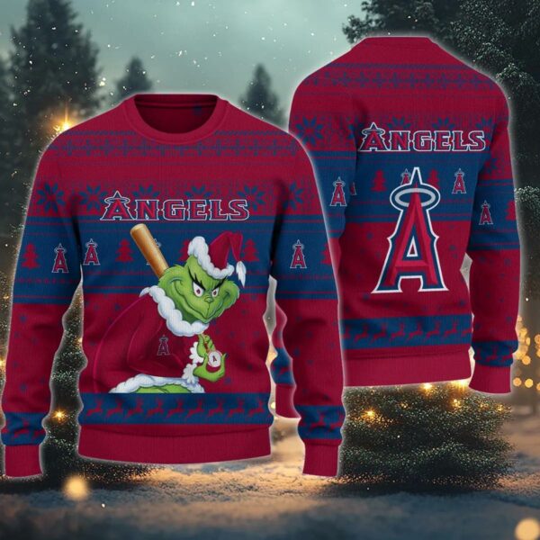 Los Angeles Angels Grinch Stolen Ugly Christmas Sweater