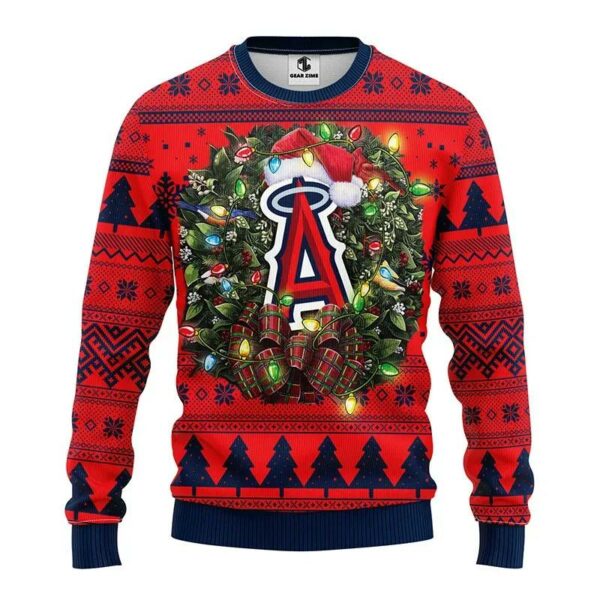 Los Angeles Angels Santa Hat Ugly Christmas Sweater