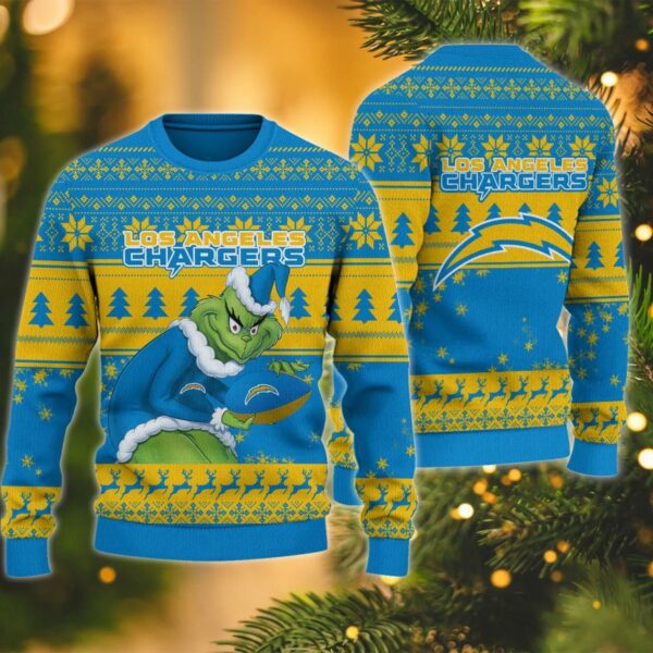 Los Angeles Chargers Grinch Stolen Ugly Christmas Sweater