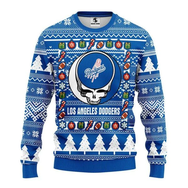 Los Angeles Dodgers Grateful Dead Ugly Christmas Sweater