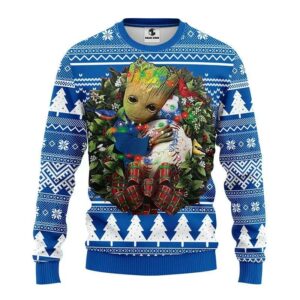 Los Angeles Dodgers Groot Hug Ugly Christmas Sweater