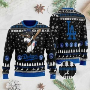 Los Angeles Dodgers Mascot Ugly Christmas Sweater