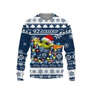 Los Angeles Rams Baby Yoda Star Wars Ugly Christmas Sweater