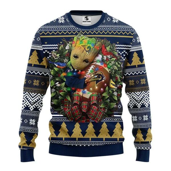 Los Angeles Rams Groot Hug Ugly Sweater Christmas