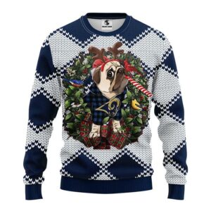 Los Angeles Rams Pub Dog Ugly Sweater Christmas