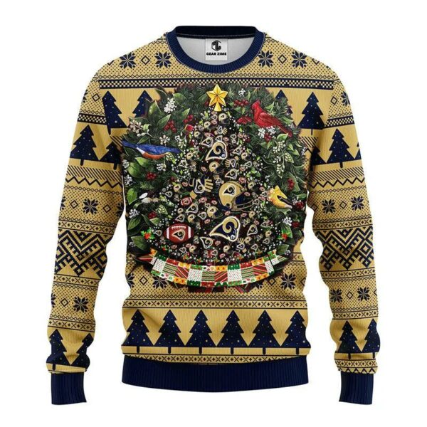 Los Angeles Rams Tree Ball Ugly Sweater Christmas