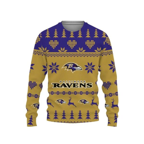 Merry Christmas Funny Baltimore Ravens Ugly Christmas Sweater