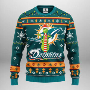 Miami Dolphins Funny Grinch Ugly Christmas Sweater Grinch Xmas Sweater 1.jpeg