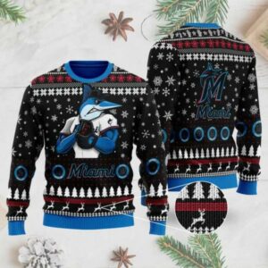 Miami Marlins Mascot Ugly Christmas Sweater