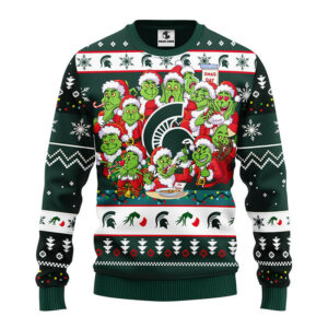 Michigan State Spartans 12 Grinch Xmas Day Ugly Christmas Sweater 1.jpeg