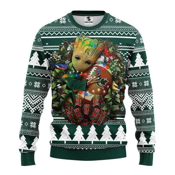 Michigan State Spartans Groot Hug Ugly Christmas Sweater