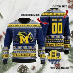 Michigan Wolverines Custom Ugly Christmas Sweater