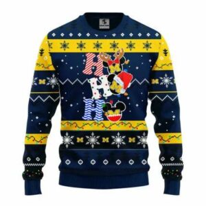 Michigan Wolverines Hohoho Ugly Christmas Sweater