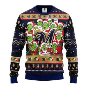 Milwaukee Brewers 12 Grinch Xmas Day Ugly Christmas Sweater 1.jpeg