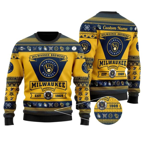 Milwaukee Brewers Custom Ugly Christmas Sweater