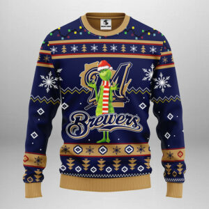 Milwaukee Brewers Funny Grinch Ugly Christmas Sweater 1.jpeg