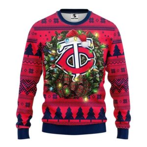 Minnesota Twins Big Logo Ugly Christmas Sweater