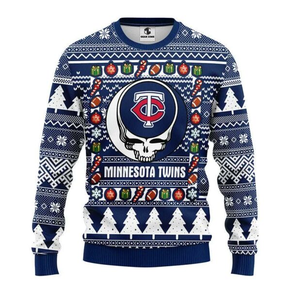 Minnesota Twins Grateful Dead Ugly Christmas Sweater