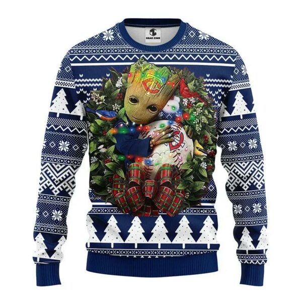 Minnesota Twins Groot Hug Ugly Christmas Sweater