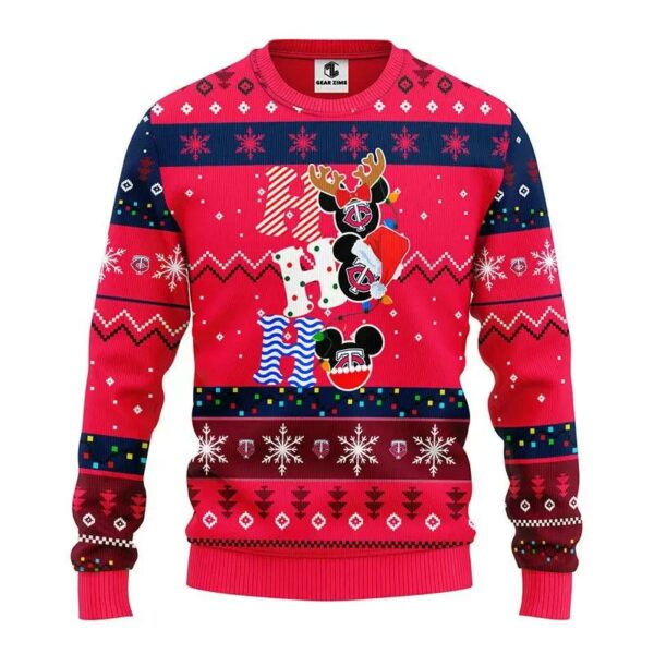 Minnesota Twins Hohoho Ugly Christmas Sweater