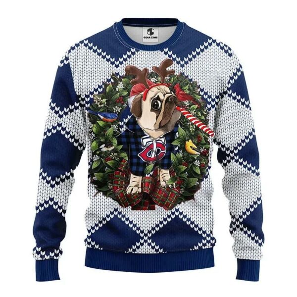 Minnesota Twins Pub Dog Ugly Christmas Sweater