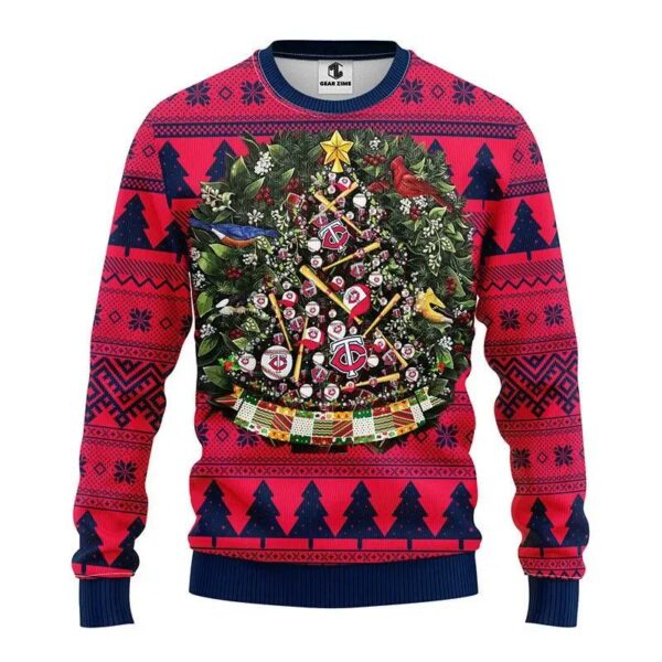 Minnesota Twins Tree Ball Ugly Christmas Sweater