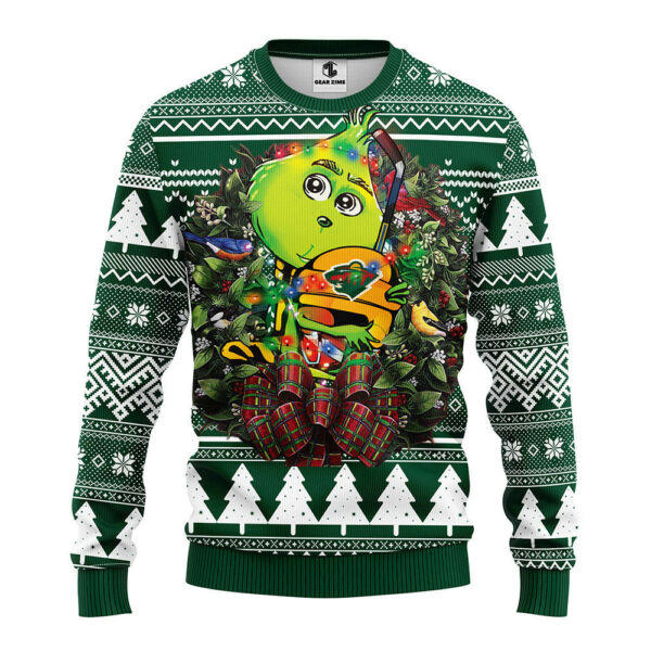 Minnesota Wild Grinch Hug Ugly Christmas Sweater 1.jpeg