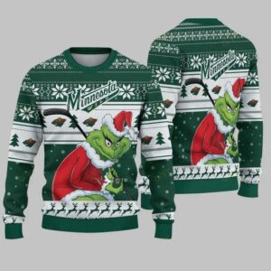 Minnesota Wild Grinch Stolen Ugly Christmas Sweater