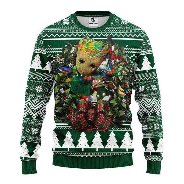 Minnesota Wild Groot Hug Ugly Christmas Sweater