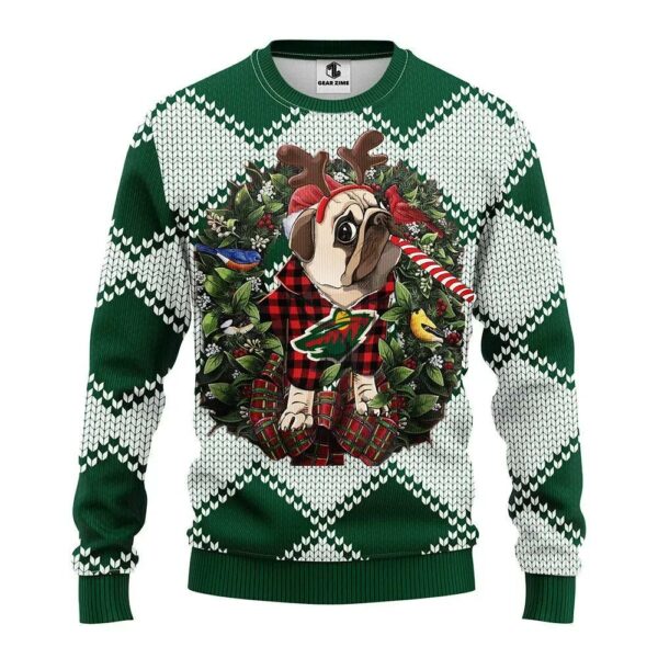 Minnesota Wild Pub Dog Ugly Christmas Sweater