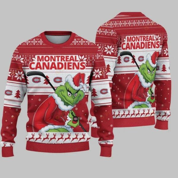 Montreal Canadiens Grinch Stolen Ugly Christmas Sweater