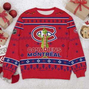 Montreal Canadiens NHL Grinch Ugly Christmas Sweater