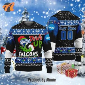 NCAA Grinch Drink Up Air Force Falcons Custom Ugly Christmas Sweater