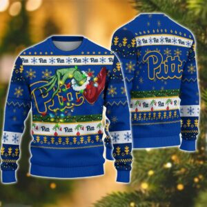 NCAA Pittsburgh Panthers Grinch Ugly Christmas Sweater