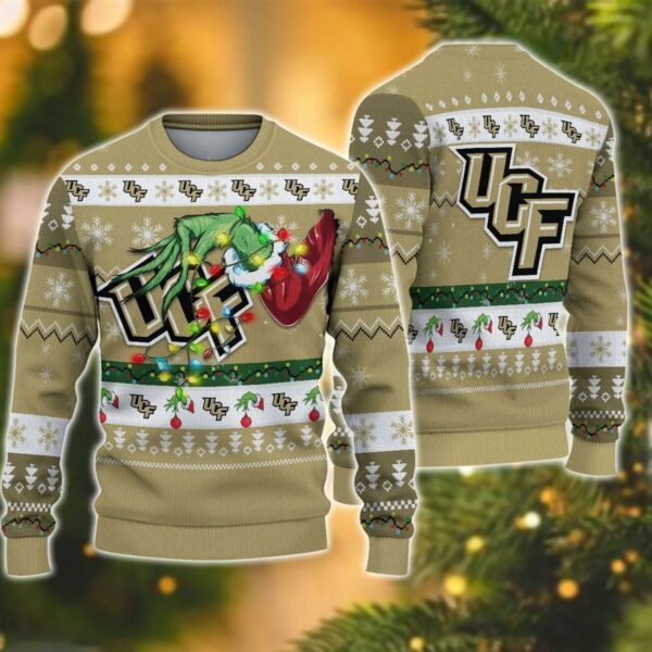 NCAA UCF Knights Grinch Ugly Christmas Sweater