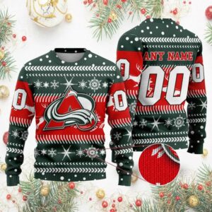 NHL Colorado Avalanche Personalized Name & Number Ugly Christmas Sweater