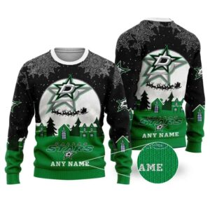 NHL Dallas Stars Personalized Name Ugly Christmas Sweater