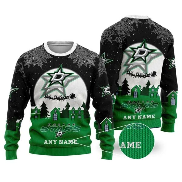 NHL Dallas Stars Personalized Name Ugly Christmas Sweater