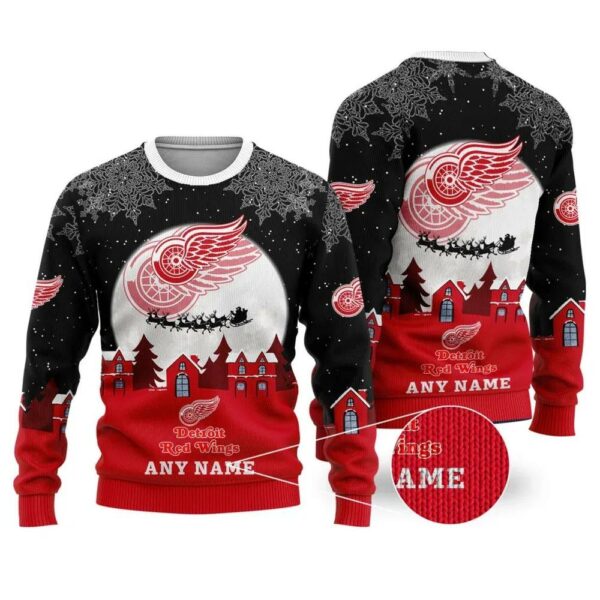 NHL Detroit Red Wings Personalized Name Ugly Christmas Sweater