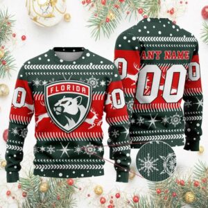 NHL Florida Panthers Personalized Name & Number Ugly Christmas Sweater