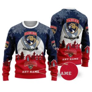 NHL Florida Panthers Personalized Name Ugly Christmas Sweater