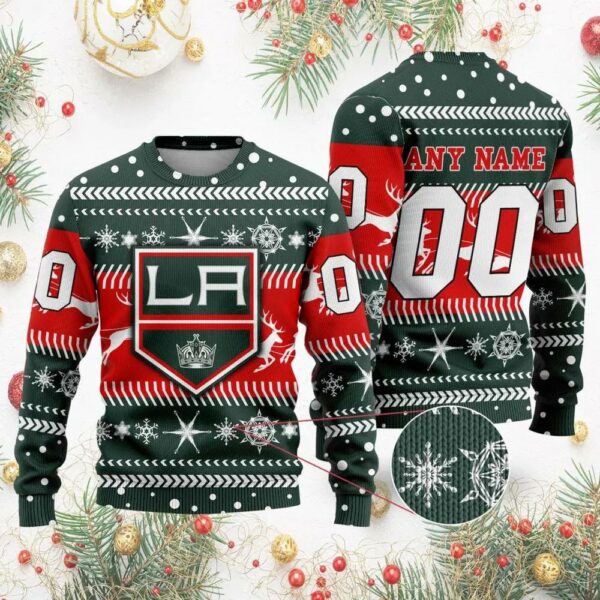 NHL Los Angeles Kings Personalized Name & Number Ugly Christmas Sweater