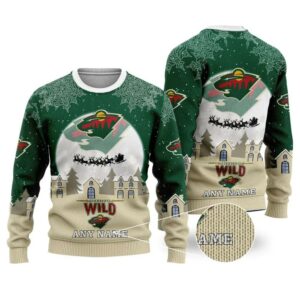 NHL Minnesota Wild Personalized Name Ugly Christmas Sweater