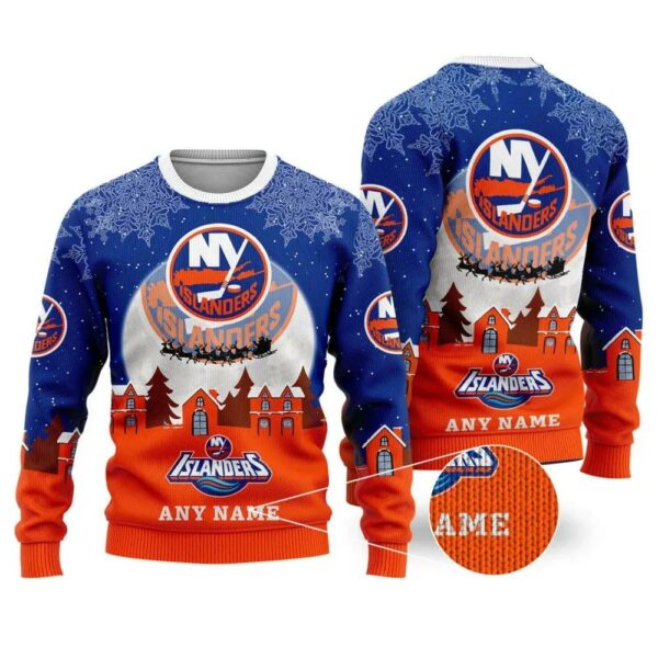 NHL New York Islanders Personalized Name Ugly Christmas Sweater