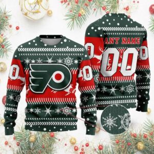 NHL Philadelphia Flyers Personalized Name & Number Ugly Christmas Sweater