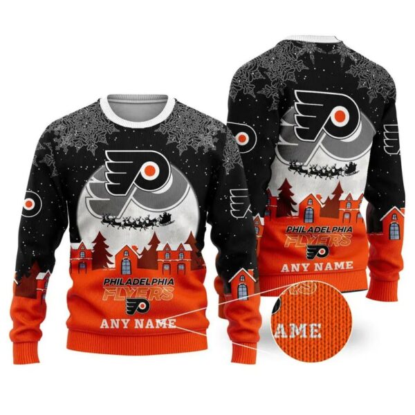 NHL Philadelphia Flyers Personalized Name Ugly Christmas Sweater